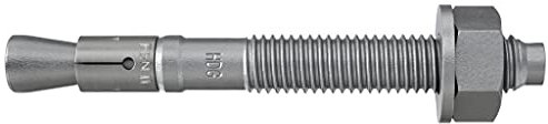 Fischer Tasselli Fbn II in Acciaio, per Calcestruzzo e Pietra Compatta, Set di 10 Pz, 45566, Grey, 16/80 Gvz