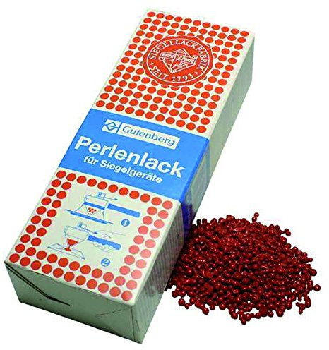 Gutenberg 41001 Perllack 500 g für Elektro-Schnellsiegler, zinnoberrot