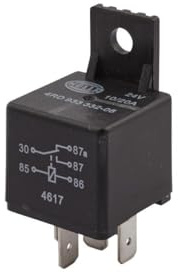 HELLA 4RD 933 332-061 Relay, main current - 24V - 5-pin connector - with holder