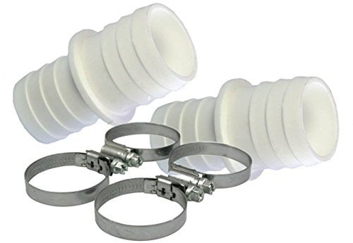Praher Peraqua Schlauchverbinder 2er Pack mit 4 VA-Ringen 32 mm Durchmesser auf 32 mm, passend - Schlauchverbinder