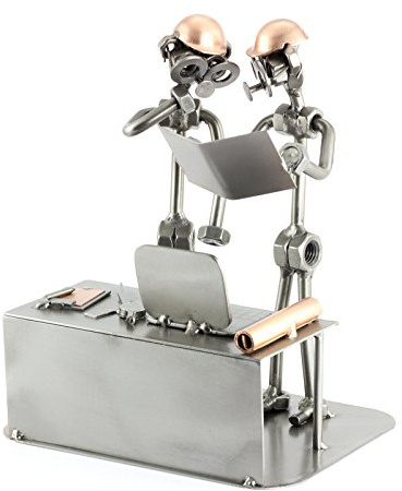 Steelman24 I Nuts and bolts sculpture Engineer 2 Person I Handmade ornaments I Made in Germany I I Metal figurine