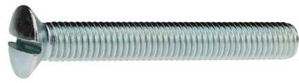 Reidl Linsenkopfschrauben mit Schlitz 6 x 55 mm DIN 964 4.8 galv. verzinkt farblos 200 Stück