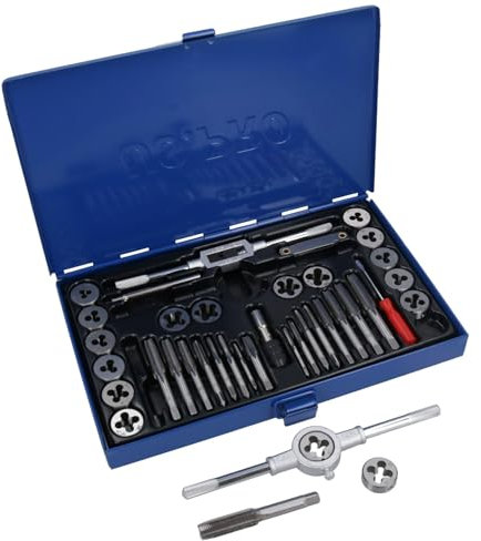 UNC UNF/imperial/af Jeu de tarauds et filières SAE 40pc kit de réparation de filetage à526 /