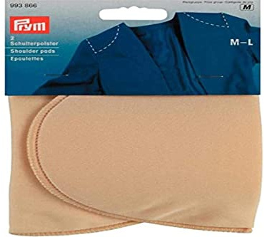 Prym Shoulder Pads Set-in w./o. Hook and Loop Fastening Flesh,Multi,M-L 160 x 115 x 15 mm, Haut, 2 Stück,PRYM_993866-1