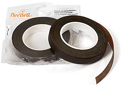 Decora 0803053 Nastro di Carta per Steli Marrone 12 Mm 27 M