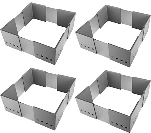 4er Set SO-TECH® CuisioFlex Trennwand Aluminiumgrau/Weiß transluzent