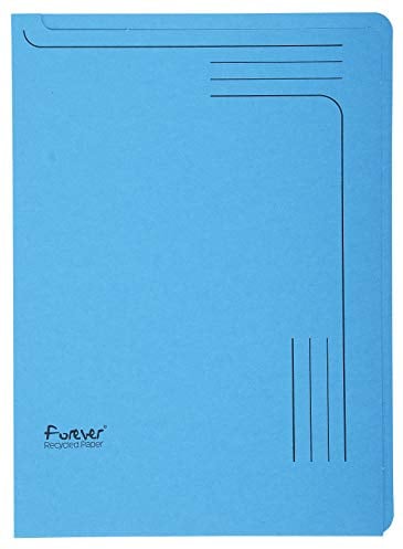 Exacompta 48100E 5er Pack Aktendeckel Forever mit Beschriftungsfeld und abgerundeten Ecken aus Recycling-Karton für DIN A4 farbig sortiert Blauer Engel ideal für lose Blattablage