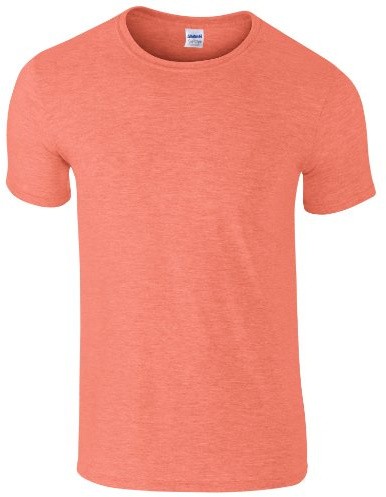 Gildan Mens Short Sleeve Soft-Style T-Shirt (XL) (Heather Orange)