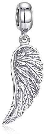 Anhänger in Form des Flügels eines Engels, aus 925 Sterling Silber