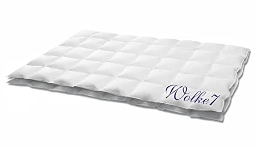 HANSKRUCHEN® Wolke 7 Bettdecke 155x220 cm - Extra leicht / Sommer - Made in Germany Kassettendecke aus 100% Baumwolle - Allergiker geeignet