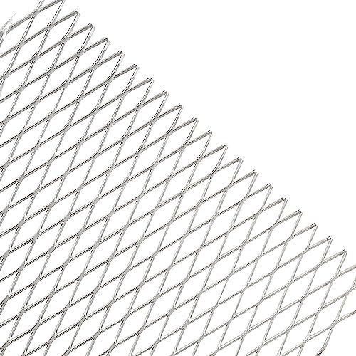 Simoni Racing GSA/3 Griglia Sportiva, Griglia per Paraurti Auto, Alluminio Universale a Maglia Larga, Alluminio