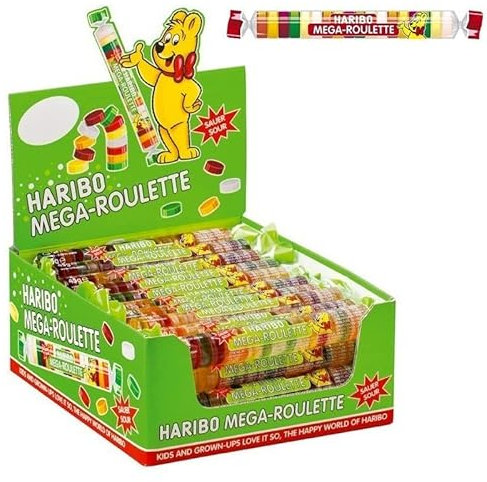 Haribo Mega Roulette Sour 12 enveloppes 45 g