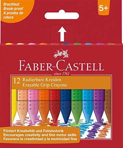 Faber-Castell 122520 Kunststoffkreide GRIP abwischbar, 12 x