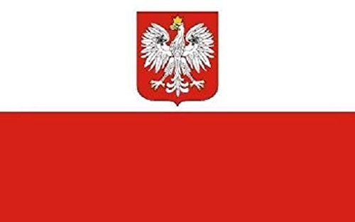 U24 Aufkleber Polen mit Wappen Flagge Fahne 8 x 5 cm Autoaufkleber Sticker
