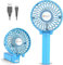 VersionTech Mini Handheld Fan, Foldable Personal Portable Desk Cooling Fan with USB Rechargeable Battery Operated Electric Fan for Office Room Outdoor Household Traveling(3 Speed, Blue)