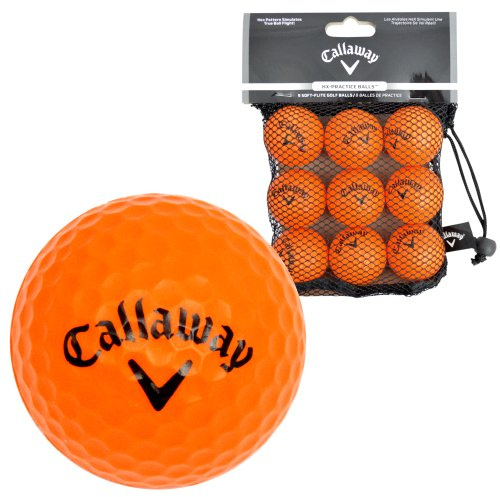 Callaway Orange Soft Flight HX Practice Balls (Pack of 9) - Black