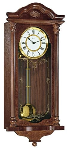 Hermle Uhrenmanufaktur Wanduhr, Holz, Braun, 67cm x 29cm x 14,5cm