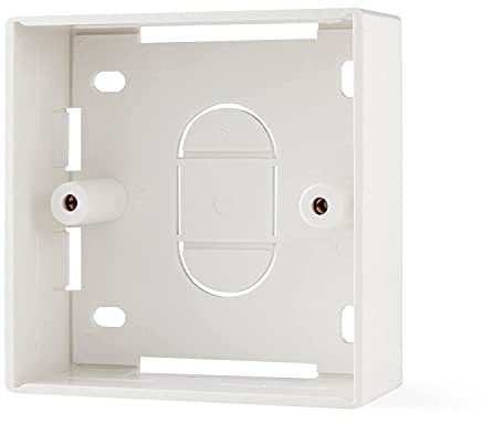 rhinocables Ethernet Back Box for Faceplates, Fits Wall Plate for Ethernet Cable Network Sockets Single Gang (1, 32mm)