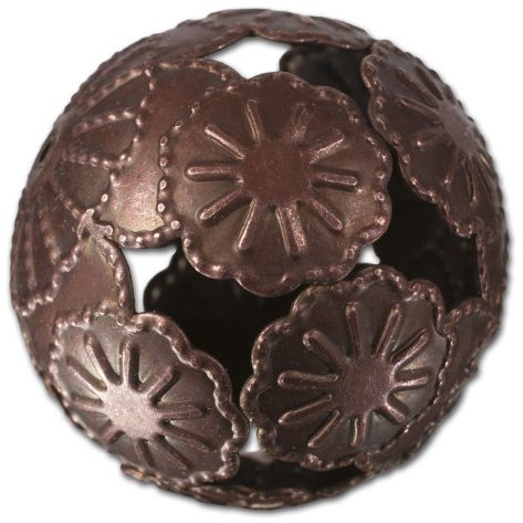 Metallkugeln MARRAKESCH, ca 28 mm. 10 Stück in Kupfer -18