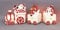 Ceramic Christmas Decoration Train & Carriages Tealight Tea Light Holder 29cm