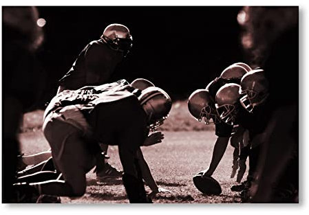 Postereck - 0512 - NFL, Football Angriff, Sepia Amerika USA Sport - Wandposter Fotoposter Bilder Wandbild Wandbilder - Poster - DIN A3-29,7 cm x 42,0 cm