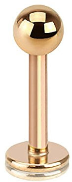 Piercingfaktor Piercing Stab Stecker Lippenpiercing Lippe Monroe Labret Lippen Ohr Tragus Helix Stud mit Kugel Innengewinde 1,2mm x 6mm x 3mm Rosegold