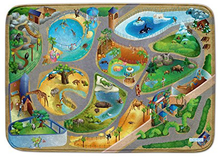 House of Kids 86027-E3 - Playmat Ultra Soft Zoo Connect, 130 x 180 cm