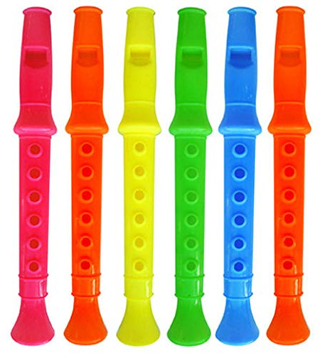 Henbrandt Mini Flutes / Recorders Musical Instruments Box of 60 - Bulk Wholesale Childrens Party Bag Favour Filler Fete Lucky Dip Prizes Toys