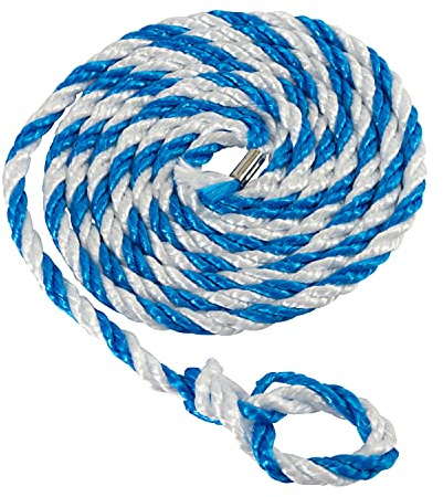 KERBL Viehtransportstrick (Strick in Blau & Weiß mit kleiner Schlaufe, 314 x 1 x 1 cm, Polypropylen) 29541