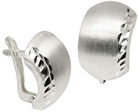 SilberDream Ohrringe Damen-Schmuck 925er Silber Ohrstecker halbrund SDO318 Silber Ohrstecker