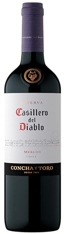 Casillero del Diablo Merlot 1x 0,75l trocken - chilenischer Rotwein aus dem Rapel Valley - fruchtiger Merlot mit Pflaume & Vanille - weich & würzig mit sanften Tanninen | Chilenischer, trockener Rotwein, fruchtiger Merlot mit Pflaume & Vanille, weich & würzig mit sanften Tanninen