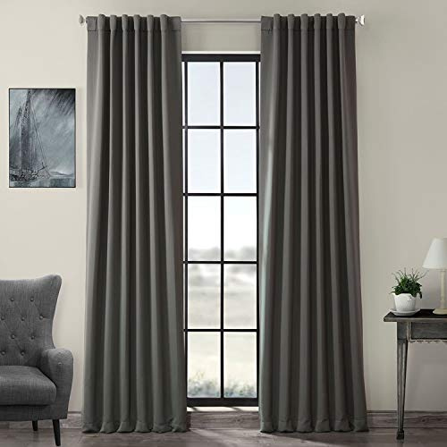 HPD Half Price Drapes Rideaux occultants de 274,3 cm de Long pour Chambre à Coucher et Salon (1 Panneau), 127 x 274,3 cm (l x L), Gris Anthracite, mélange de Polyester, 127 x 274,3 cm (l x L)