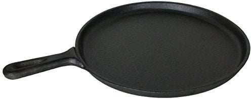 Buckingham Pre-Seasoned Cast Iron Crepe Pan Black Premium Quality Round Griddle for Healthy Cooking 27 cm