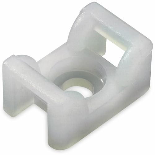 Befestigungssockel für Kabelbinder 6 mm zum Schrauben und Nieten - natur Inhalt: 100 Stück
