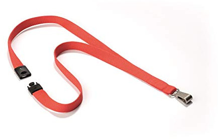 Durable Textilband Soft Colours mit Karabinerhaken, 10 Stück, koralle, 8127136