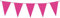 Boland 74758 - Wimpelkette Pink, Fahnenkette, Kunststoffgirlande, Hängedekoration, Karneval, Mottoparty, Geburtstag, Kindergarten, Disco, 10 Meter