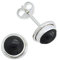 Ohrstecker 925 Silber Onyx schwarzer Stein Edelstein Ohrringe echt Silber Damen Sterling Silber Stecker Geschenk(MOS-048-03)