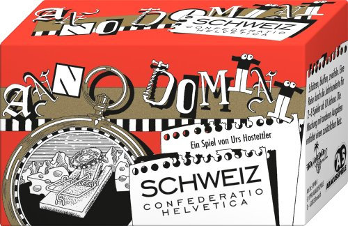 ABACUSSPIELE 09984 - Anno Domini - Schweiz, Kartenspiel - schätzen - bluffen - zweifeln, Yellow