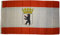 Max Fuchs Fahne, Berlin, Polyester, Gr. 90x150 cm