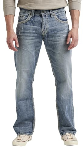 Silver Jeans Co. Gordie-Jeans für Herren, lockere Passform, gerades Bein