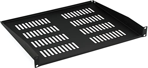 Gator Rackworks Universal Rack Mounting Vented Accessory Shelf, 1U Size - 15 Deep (GRW-SHELFVNT1)