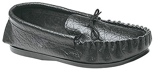Mokkers Mens Gordon Softie Leather Moccasin Slippers (7 UK) (Black)