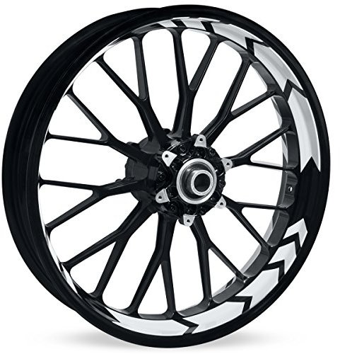 Motoking Felgenbettaufkleber im Racing Arrow Design - Komplettset für 16 bis 19 - Farbe & Breite wählbar