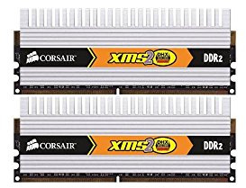 Corsair TWIN2X4096-6400C5DHX XMS2 4GB (2x2GB) DDR2 800 Mhz CL5 Mémoire pour ordinateur de bureau performante.