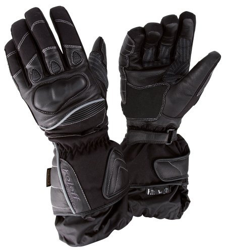 Roleff Racewear Lederhandschuhe mit Klimamembrane, Schwarz, L