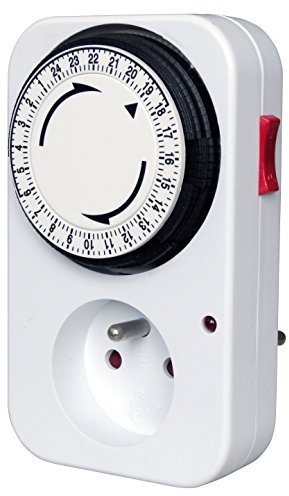 Electraline 13114 Programmateur journalier mécanique, Blanc