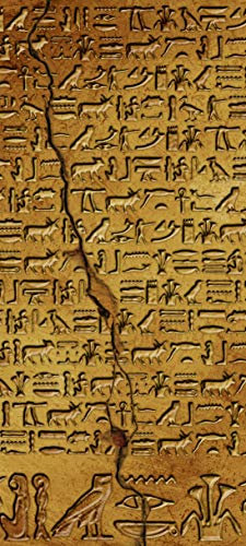 Bilderdepot24 Türtapete Hieroglyphen 90 x 200 cm - einteilig Türaufkleber Türfolie Türposter - Ägypten Symbol Stein Kultur