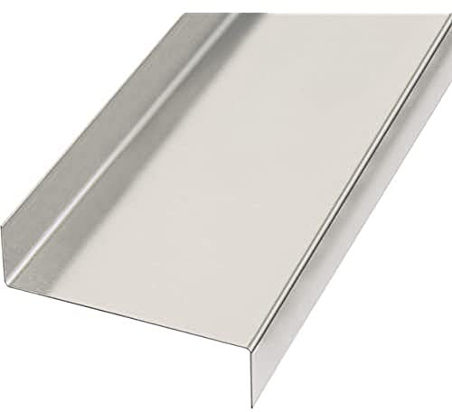 Alberts 462956 Chapa lisa, Con remate, en forma de Z, Aluminio, natural, 1000 x 18 x 63 x 18 mm