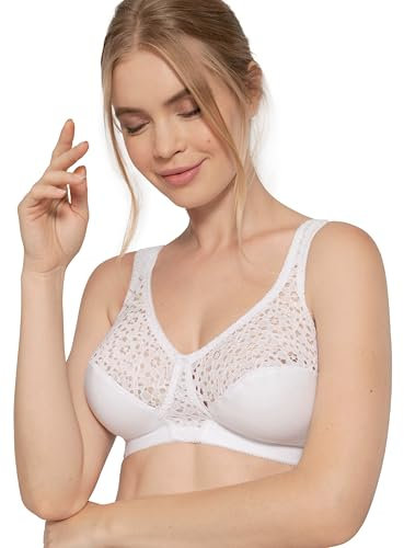 DORINA Women's Yvonne Soft Bra Soft Cup Plain Everyday Bra, White, 42D
