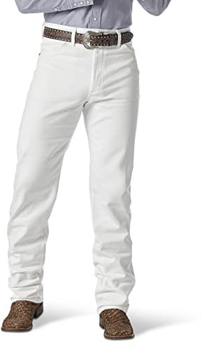 Wrangler Men’s 13MWZ Cowboy Cut Original Fit Jean, White, 32W x 32L
